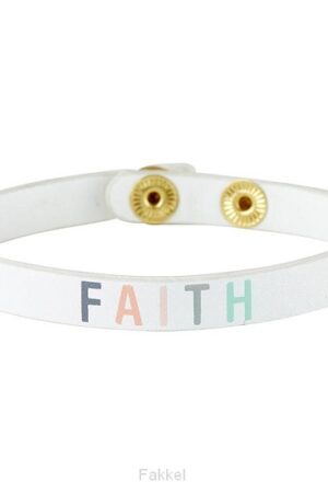 Leather Snap Bracelet Faith