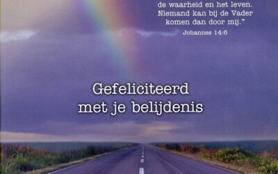 Kaart gefeliciteerd belijdenis Joh 14:6