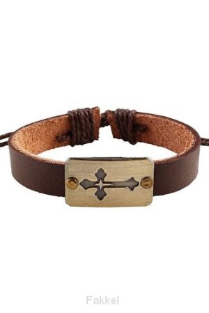 Bracelet cross brown