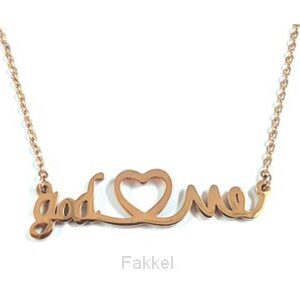 Necklace God loves me rose gold