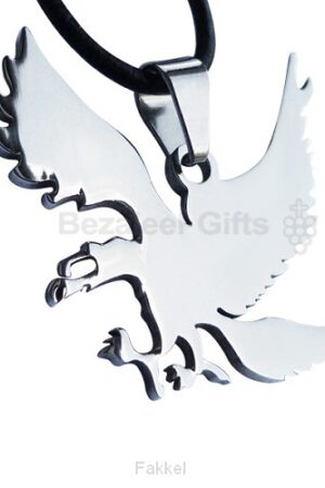 Pewter necklace eagle