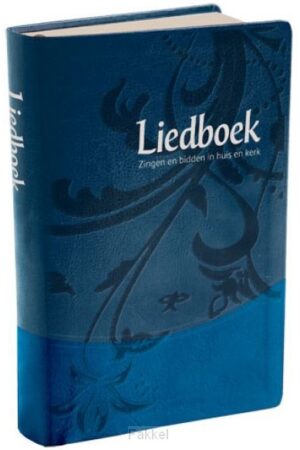 Liedboek koker blauw softcover goudsnede