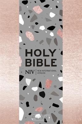 NIV pocket bible with zip rose gold soft