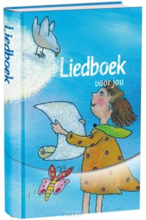 Liedboek kind blauw m tekening witsnede