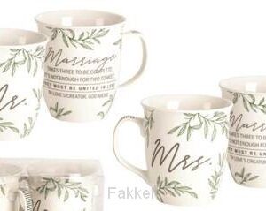 Mug Set Mr & Mrs Marriage takes three