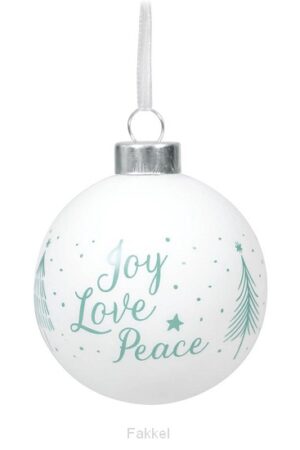 Kerstbal Joy Love Peace