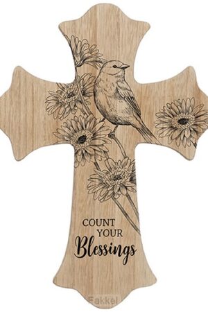 Wall Cross 20x26,7cm Count your blessing