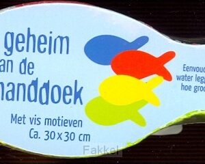 Handdoek katoen 30x30cm geheim v d vis