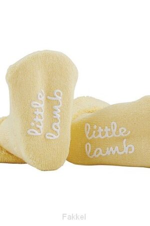 Baby socks little lamb yellow