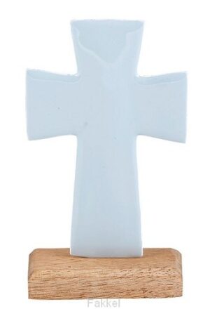 Enamel Cross Small Blue