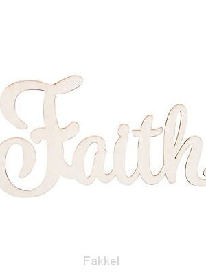 DIY unfinished cutout word Faith