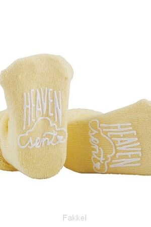 Baby socks heaven sent yellow
