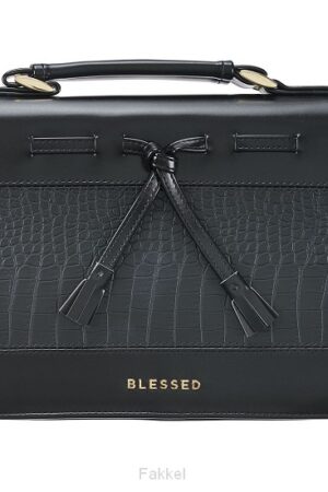 Blessed Black Croc with Tassels