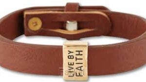 Leather Bracelet Live by Faith