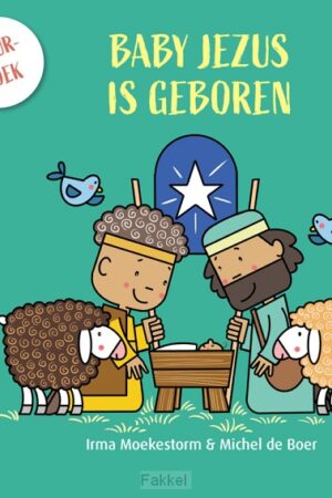 Baby Jezus is geboren kleurboek