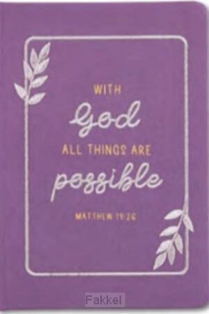 Embroidered journal With God all things