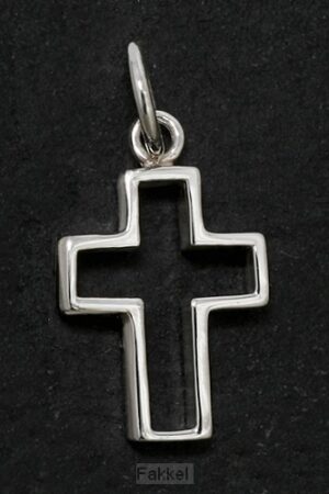Silver pendant open cross