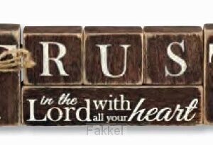 Tabletop plaque MDF Trust in the Lord 24