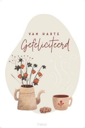 Kaart gefeliciteerd - koffie