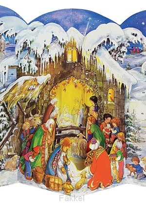 Adventscalendar Nativity/winter 3D 26,5x