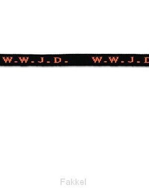 Armband WWJD Zwart/Oranje