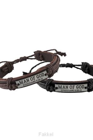 Leather bracelet man of god
