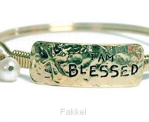 Bangle bracelet I am blessed