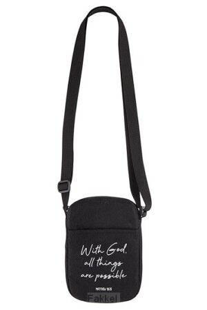 Felt shoulder bag With God all things