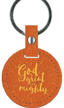 Luxleather Keyring round God is great