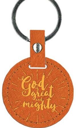 Luxleather Keyring round God is great