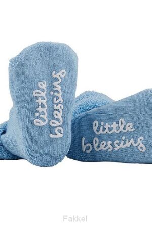 Baby socks little blessings blue