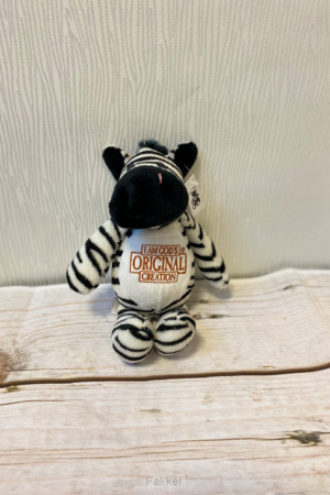 Pluche sitting zebra Gods original 21cm