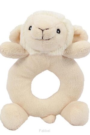 Rattle/cuddle sheep 14cm