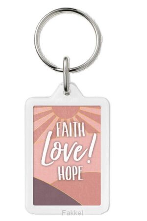Sleutelhanger faith love hope