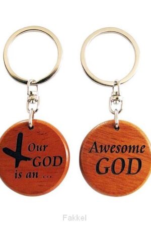 Keyring 2 sided awesome God