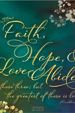 Coaster laminated cork, Faith, hope, love