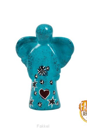 Speksteen engel hart turquoise 7cm