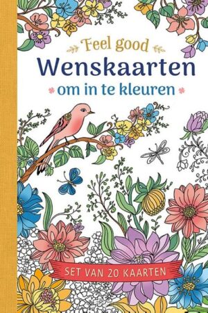 Wenskaarten om in te kleuren - feel good