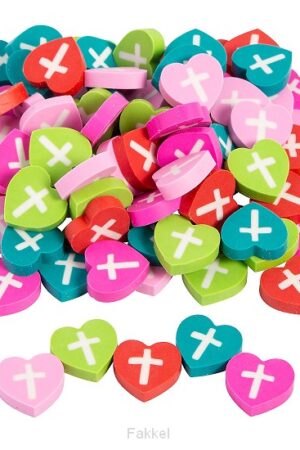 Mini eraser Mini heart/Cross eraser set