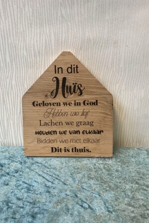 Homedecor/coaster In dit huis