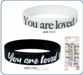 Armband siliconen You are loved wit