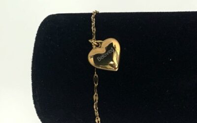 Armband hanger beloved goud