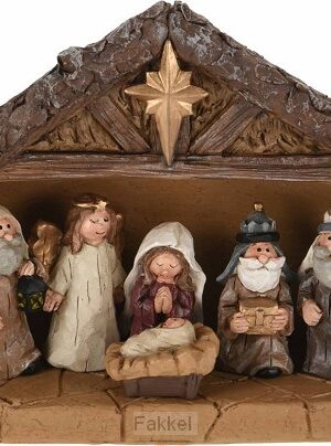 Nativity Stable 7 Pieces 18 cm