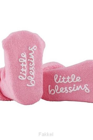 Baby socks little blessings pink