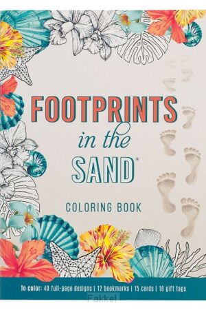 coloringbook Footprints in the sand