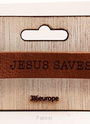 leren armband Jesus saves