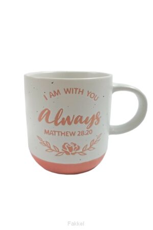 Stoneware mug 460ml Always Matthew 28:2