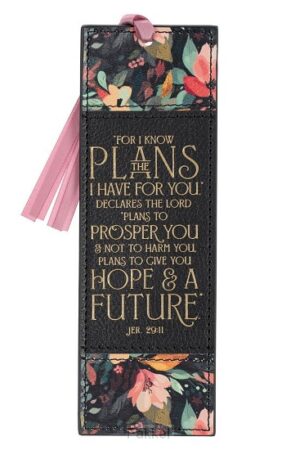 I Know the Plans Jer. 29:11 Bookmark Faux Leather Black