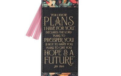 I Know the Plans Jer. 29:11 Bookmark Faux Leather Black