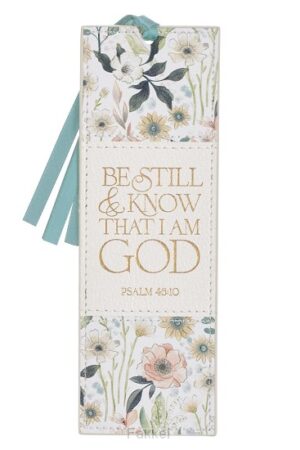 Be Still Ps. 46:10 Bookmark Faux Leather White
